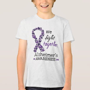 We fight together - Alzheimer awareness Tri-Blend Shirt