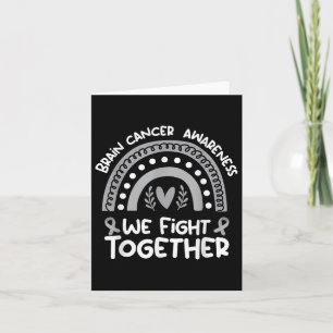 We Fight Together Brain Cancer Awareness Shirt Bra Card