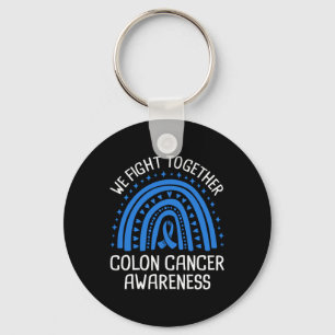 We Fight Together Colon Cancer Awareness Long Slee Key Ring