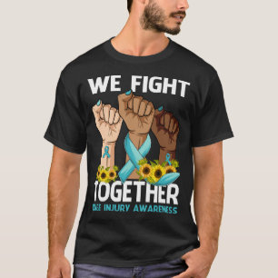 We Fight Together KNEE INJURY AWARENESS Sunflower T-Shirt