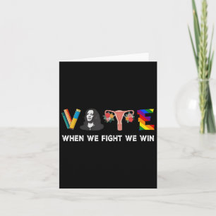 We Fight We Win Vote For President Kamala Harris W Card