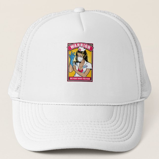 We fight what you fear trucker hat (Front)