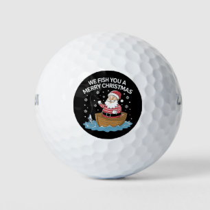 We Fish You A Merry Christmas Fisherman Fishing Golf Balls