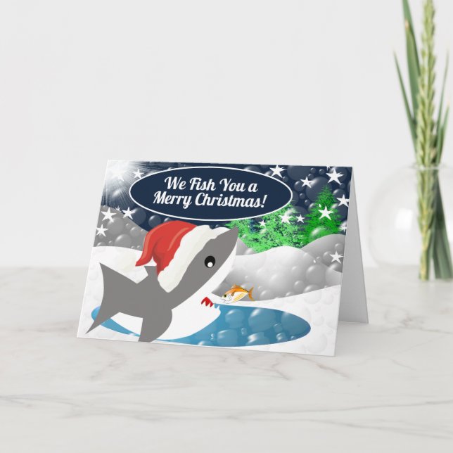 We Fish You a Merry Christmas Holiday Card (Front)