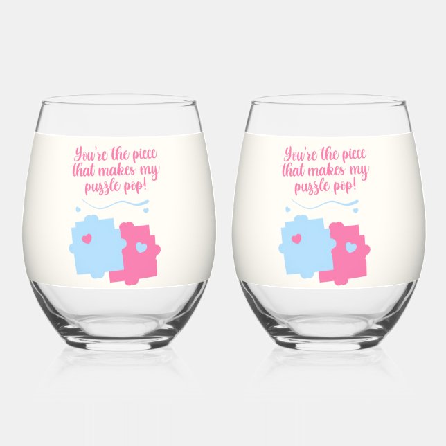 We Fit Together Perfectly Stemless Wine Glass (Front)