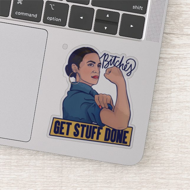 We get stuff done AOC Rosie the riveter (Detail)