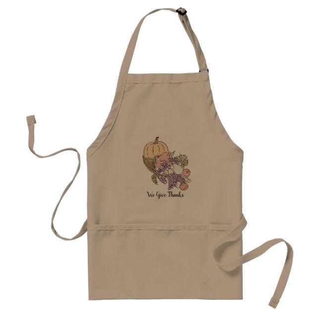 We Give Thanks Thanksgiving Harvest Apron (Front)