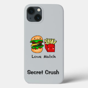 We go together like burger and fries personalised iPhone 13 case
