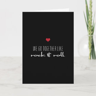 We Go Together Like Rock & Roll Valentine Holiday Card