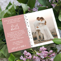 We Got Married Dusty Rose Heart Photo