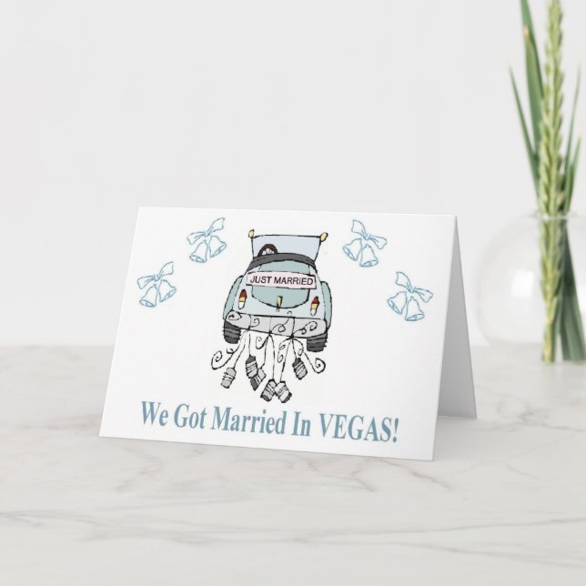 We Got Married in VEGAS!  Announcement Cards (Front)