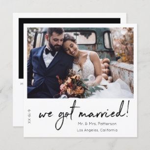 We Got Married Instant Photo Announcement