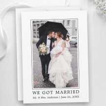 We Got Married Modern Minimalist Simple
