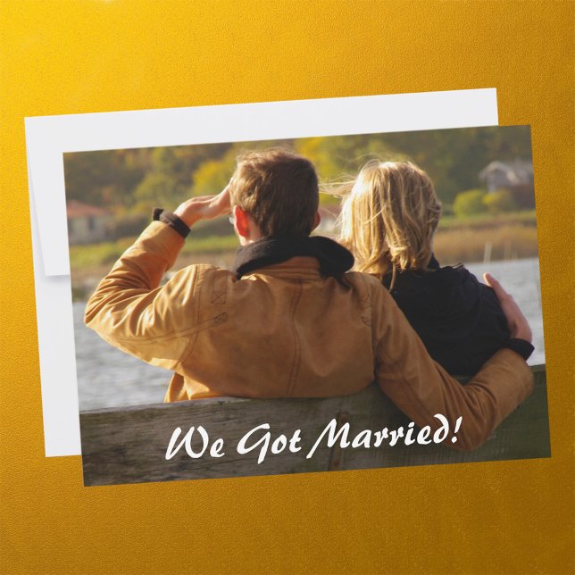 We Got Married! Post Wedding Party Custom Photo Invitation (Creator Uploaded)