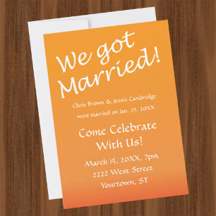 We Got Married! post wedding party invitation