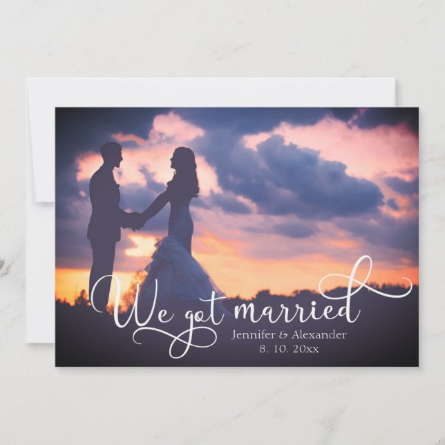 We Got Married Script Photo Announcement (Front)
