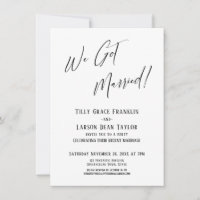 We Got Married! Simple Elegant Typography