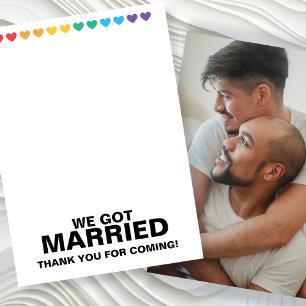 We Got Married Thank You For Coming Card
