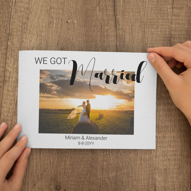 We got married Wedding announcement Postcard (Creator Uploaded)