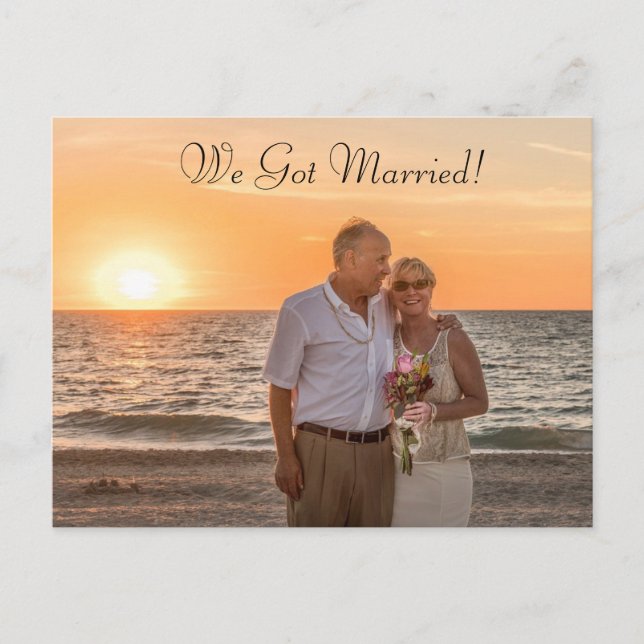 We Got Married" Wedding or Elopement Announcements (Front)