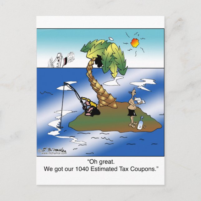 We got our 1040 Estimated Tax Coupons Postcard (Front)