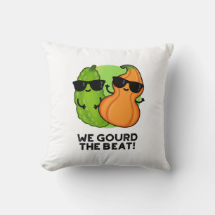We Gourd The Beat Funny Veggie Pun Cushion