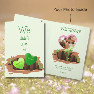 We Grew Love Personalized Photo Valentine Card