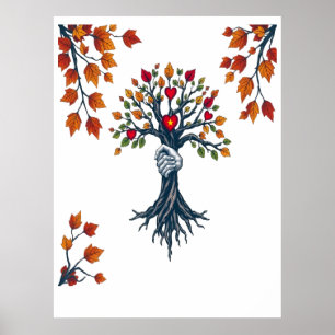 We Grow Together – Symbolic Tree of Unity Poster