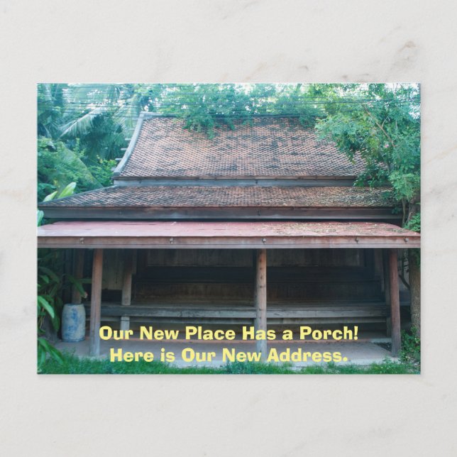 We Have a Porch Funny Change of Address Card (Front)