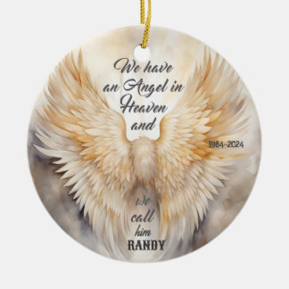 we have an angel in heaven ceramic tree decoration
