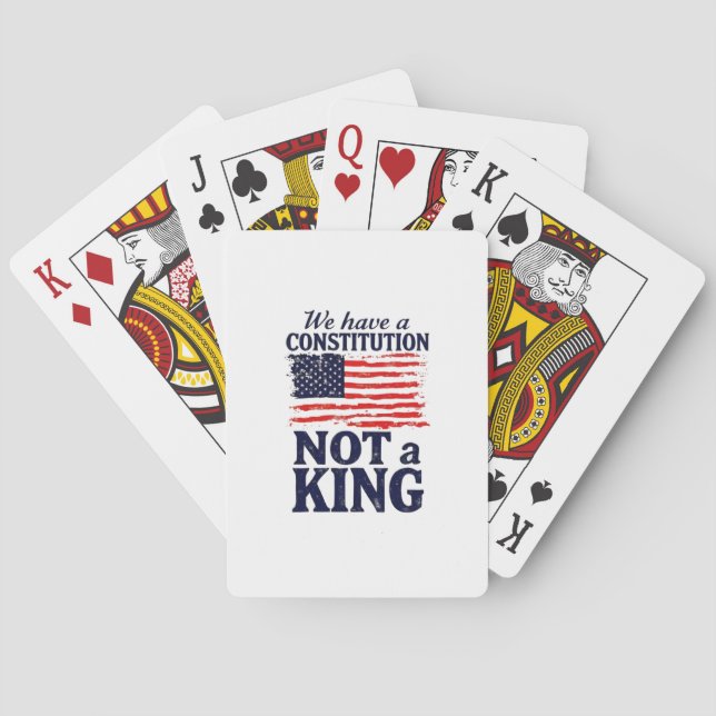 We Have Constitution Not a King USA Pro Democratic Playing Cards (Back)