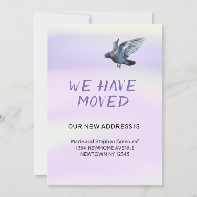 We have moved announcement (Front)