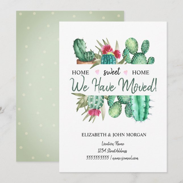 We Have Moved,Cactus Polka Dots (Front/Back)