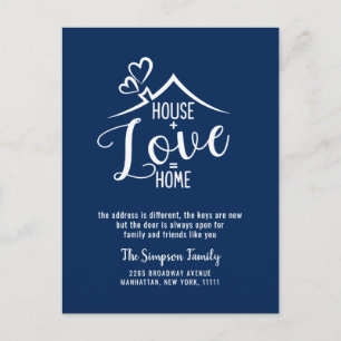 We have Moved Chalkboard Moving Announcement Postcard