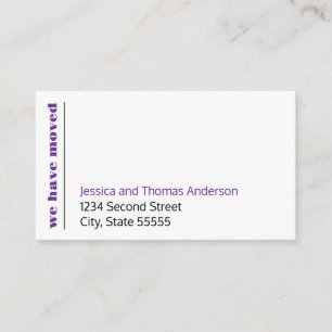 We Have Moved Custom Purple Moving Announcement