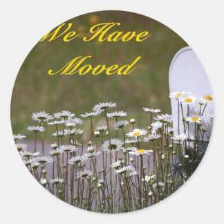 We Have Moved Daisies & Mailbox Sticker
