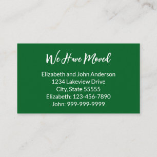 We Have Moved Forest Green Moving Announcement