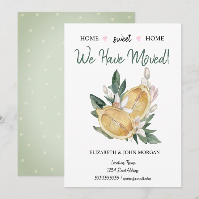 We Have Moved,Lemons Polka Dots (Front/Back)