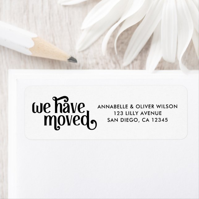 We Have Moved Modern Typography Return Address (Insitu)