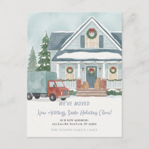 We Have Moved New Address Moving Holiday Postcard