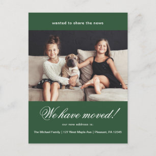 We Have Moved New Address Photo Announcement Postcard