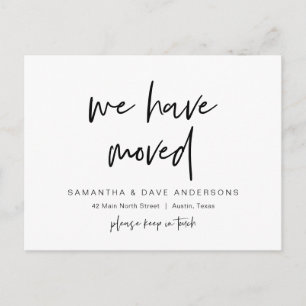 We have moved, New Home Address Announcement Postcard