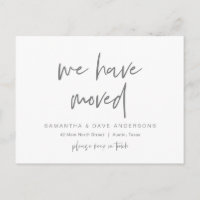 We have moved, New Home Address Announcement
