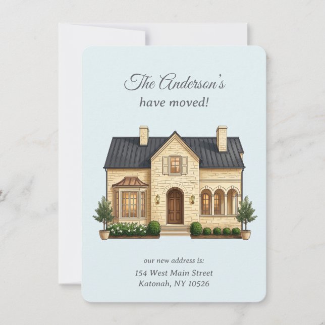 We Have Moved New Home Announcement Invitation (Front)