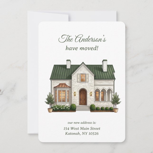 We Have Moved New Home Announcement Invitation (Front)