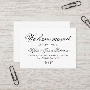 We have Moved New Home Minimal Moving Insert Card