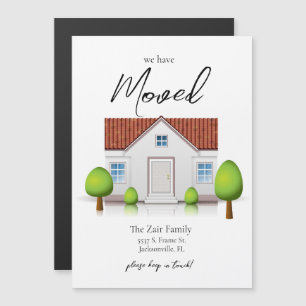 We Have Moved New Home Simple Minimalist Magnet