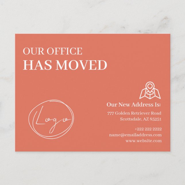 We Have Moved Office Business Address Change Postcard (Front)