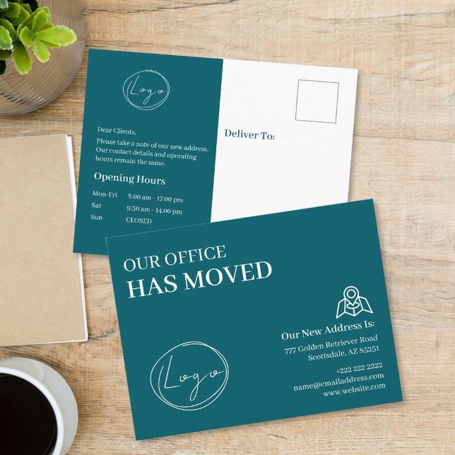 We Have Moved Office Business Address Change Postcard (We Have Moved Office Postcard
)