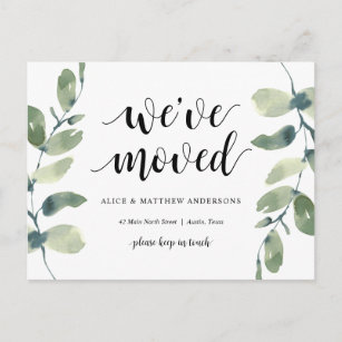 We Have Moved, Our New Home Address Announcement Postcard